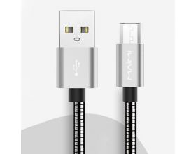 Кабель USB - MicroUSB MAIMi X25, 3.1A (черный) 1м (microUSB, металл)