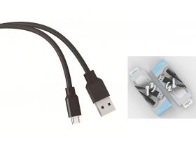 Кабель USB - MicroUSB EZRA DC13, 2.1A (черный) 1.2м