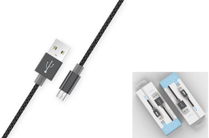 Кабель USB - MicroUSB EZRA DC11, 2.1A (черный) 1.2м