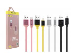 Кабель USB - MicroUSB AWEI CL-81, 2A (розовый, желтый, белый, черный) 1м