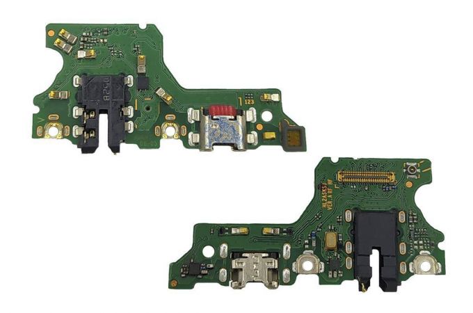 Шлейф для Huawei Honor 9C с разъемом зарядки + разъем гарнитуры (плата) VER.C HQ