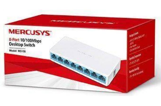 Коммутатор Mercusys MS108 8x100Mb неуправляемый