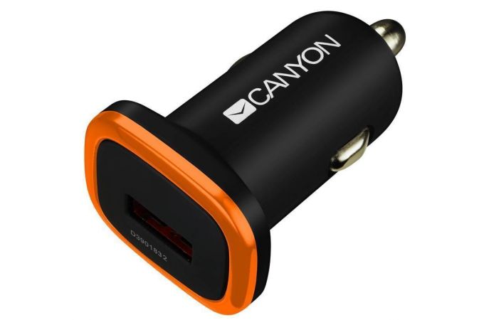 Автомобильное зарядное устройство АЗУ Canyon C-01 (черный)