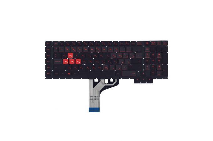 Клавиатура для ноутбука HP Omen 17-CB черная с подсветкой