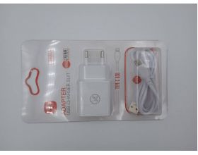 Сетевое зарядное устройство USB + кабель Type-C XO L99(EU) 2.4A Home (NB103) (Белый) (УЦЕНКА! МЯТАЯ УПАКОВКА)