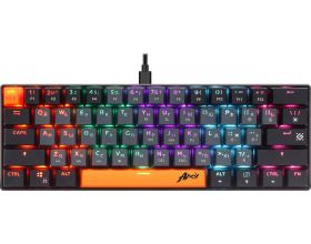 Клавиатура игровая механическая Defender Apex GK-002 серый 61 кл./ OUTEMU Red / радужн. подсветка