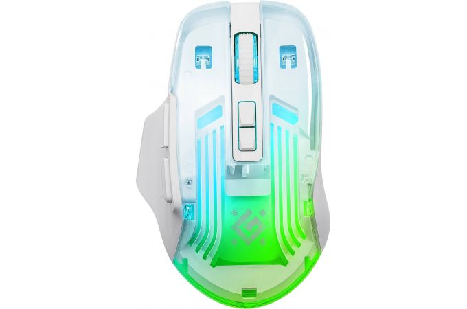 Мышь игровая беспроводная Defender Astro Elite GM-056 белый 3200 dpi/ радужн.подсветка/встроенный аккумул.