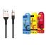 Кабель USB - MicroUSB HOCO X26 2A черно-(золотистый) 1м (в оплетке)