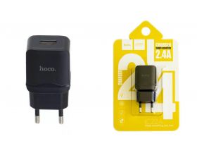 Сетевое зарядное устройство USB HOCO C-22А 2400mAh (черный)