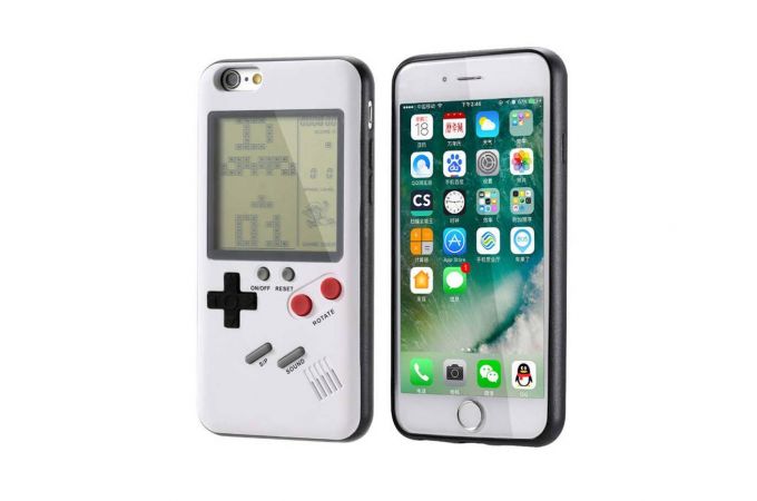 Чехол для iPhone 6 Plus/6S Plus/7 Plus/8 Plus Tetris (белый)