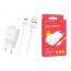 Сетевое зарядное устройство USB + кабель Lightning BOROFONE BA48A single port charger set (белый)