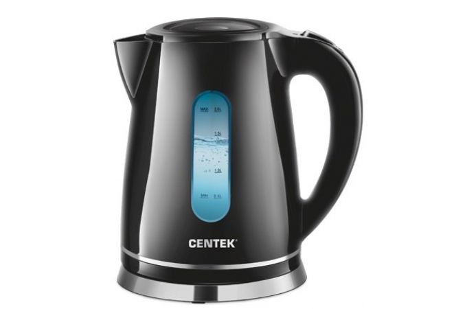 Чайник CENTEK CT-0043 черный 2200 Вт, 2,0литра, подсветка, стальная отделка