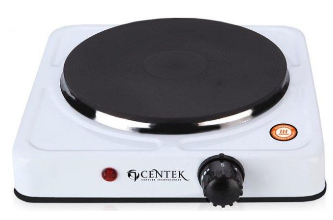 Плитка электрическая CENTEK CT-1506 белая 1000 Вт, 1 конф., чугун 155 мм, усиленный корпус