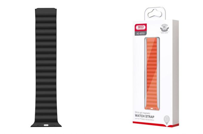Ремешок силиконовый XO BT01A Silicone Magnetic Watch Band iwatch 38/40/41mm universal strap Black