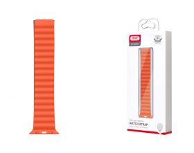 Ремешок силиконовый XO BT01A Silicone Magnetic Watch Band iwatch 38/40/41mm universal strap Gray+ orange