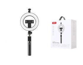 Монопод штатив для селфи XO SS12 with fill light Bluetooth selfie stick Direct broadcast tripod 95CM (Gopro camera and other devices available) Black