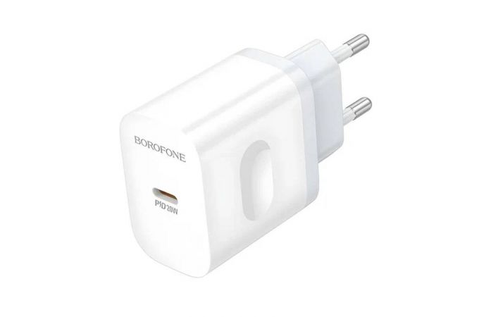 Сетевое зарядное устройство USB-C BOROFONE BA99A Breeze single port PD20W (белый)
