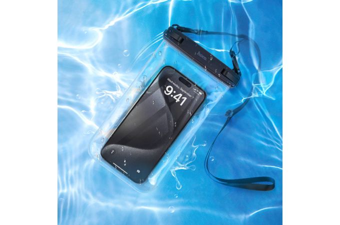 Чехол водонепроницаемый защитный пляжный HOCO HX52 телефона  (размер до 7") (черный)