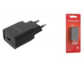 Сетевое зарядное устройство USB BOROFONE BA19A 1000mAh (черный)