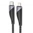 Кабель USB Type-C - Lightning HOCO U95, 3A PD20W (черный) 1,2м (в оплетке, с усилением сгиба)