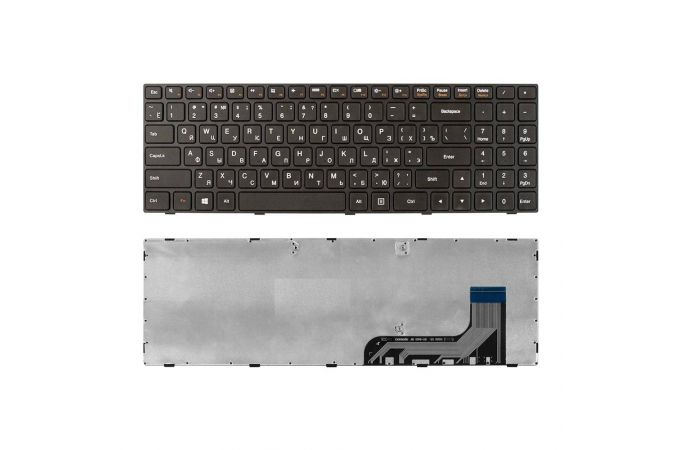 Клавиатура для ноутбука Lenovo Ideapad 100-15IBY, B50-10, B5010 черная, с рамкой