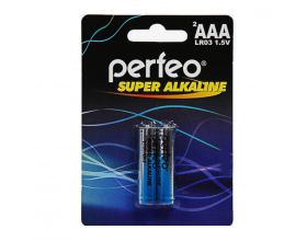 Батарейка алкалиновая Perfeo LR03 AAA/2BL Super Alkaline цена за блистер 2  шт