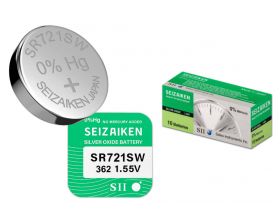 Батарейка литиевая Seizaiken SEIKO 362 SR721SW/10BOX Silver Oxide (цена за упаковку 10 шт)