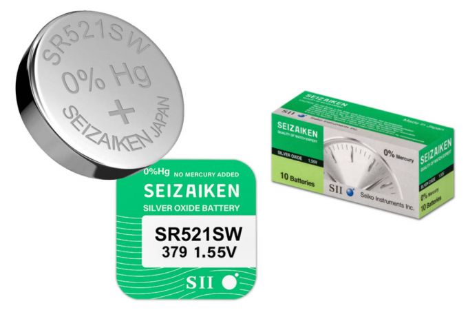 Батарейка литиевая Seizaiken SEIKO 379 SR521SW/10BOX Silver Oxide (цена за упаковку 10 шт)