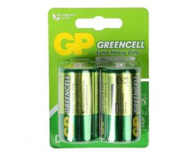 Батарейка солевая GP R20/2BL Greencelll (цена за блистер 2 шт)