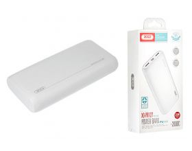 Универсальный дополнительный аккумулятор Power Bank XO PR-127, 20000 mAh, 2A вх/вых, USBx2, QC 3.0+PD, белый (-)