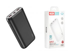 Универсальный дополнительный аккумулятор Power Bank XO PR-127, 20000 mAh, 2A вх/вых, USBx2, QC 3.0+PD, черный (-)