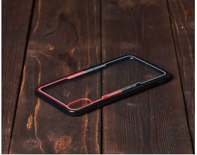 Чехол для iPhone X с черным бампером (прозрачный)