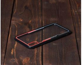 Чехол для iPhone X с черным бампером (прозрачный)