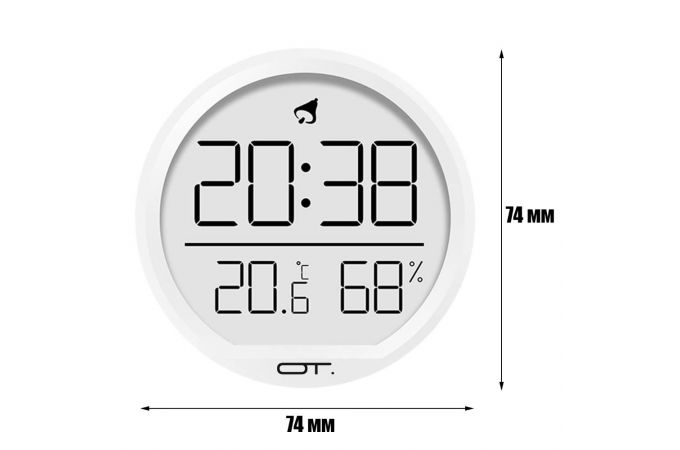 Орбита OT-CLW17 Белые часы настенные (температура, влажность)