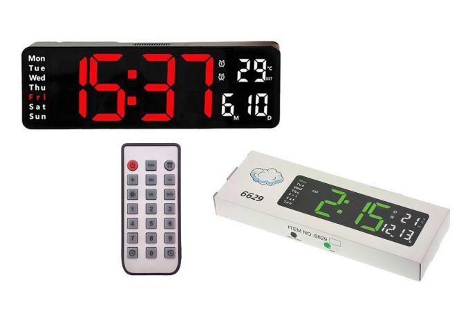 Настенные часы Орбита OT-CLW18 Красные (температура)