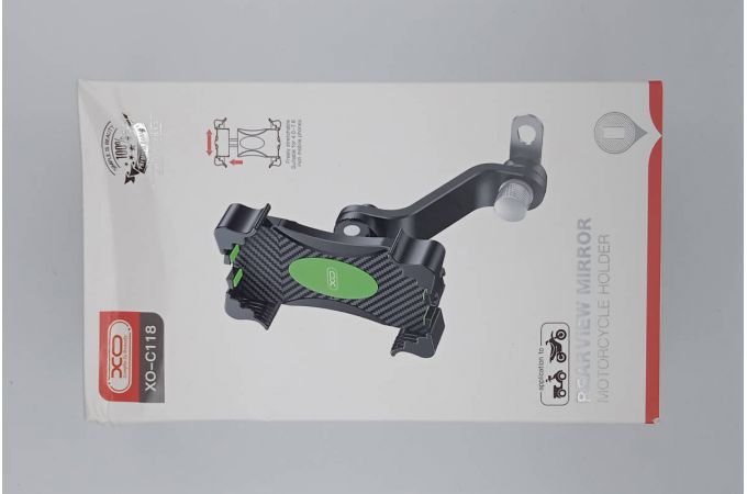 Держатель велосипедный для телефона XO C118 motorcycle 360° rotation mobile phone holder мото (черный) (УЦЕНКА! МЯТАЯ УПАКОВКА)