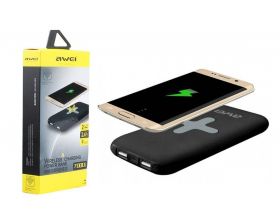 Универсальный дополнительный аккумулятор Power Bank AWEI P98K + БЗ 10W (7000 mAh) (черный)