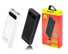 Универсальный дополнительный аккумулятор Power Bank AWEI P70K (14000 mAh) (2 цвета)