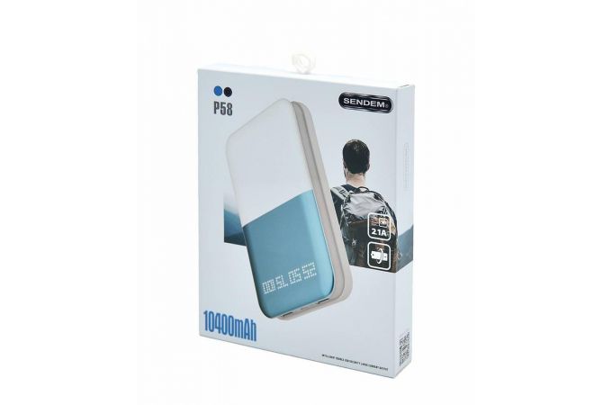 Универсальный дополнительный аккумулятор Power Bank SENDEM P58 (10400 mAh) (белый)