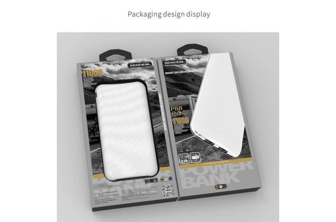 Универсальный дополнительный аккумулятор Power Bank SENDEM P88 (11000 mAh) (белый)