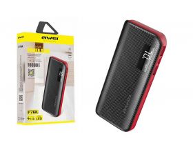 Универсальный дополнительный аккумулятор Power Bank AWEI P76K (10000 mAh) (черно-красный)