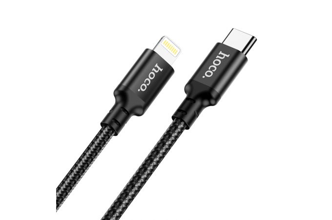 Кабель USB Type-C - Lightning HOCO X14 (черный) 1м (в оплетке)