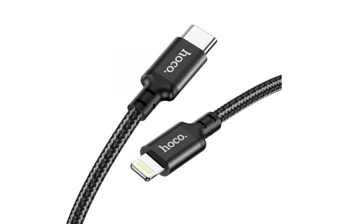 Кабель USB Type-C - Lightning HOCO X14 (черный) 1м (в оплетке)