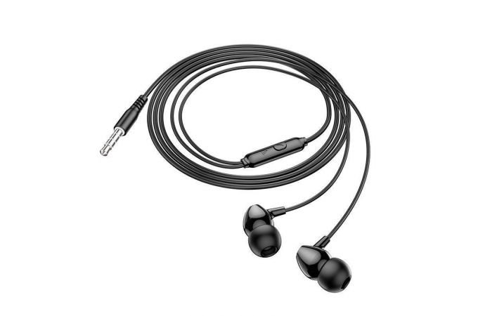 Наушники вакуумные проводные HOCO M94 earphones with microphone (черный)