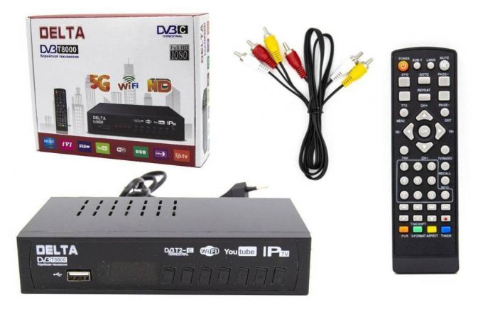 ТВ ресивер DVB-T2/C DELTA T8000 (Wi-Fi)
