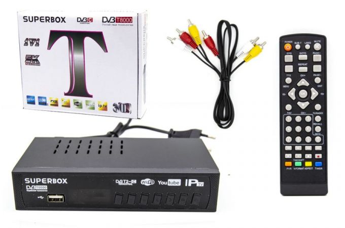 ТВ ресивер DVB-T2/C SUPERBOX T8000 (Wi-Fi)