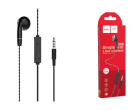 Наушники вакуумные проводные HOCO M61 Nice tone single ear universal earphones with mic (черный)