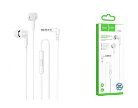 Наушники вакуумные проводные HOCO M102 Ingenious universal earphones with microphone (белый)