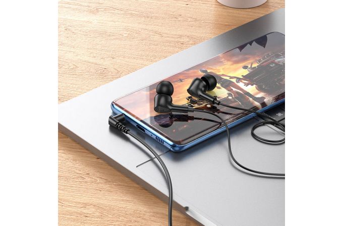 Наушники вакуумные проводные HOCO M102 Ingenious universal earphones with microphone (белый)