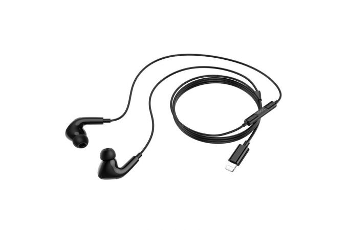 Наушники вакуумные проводные HOCO M111 Pro Primero digital headset штекер Lightning (черный)